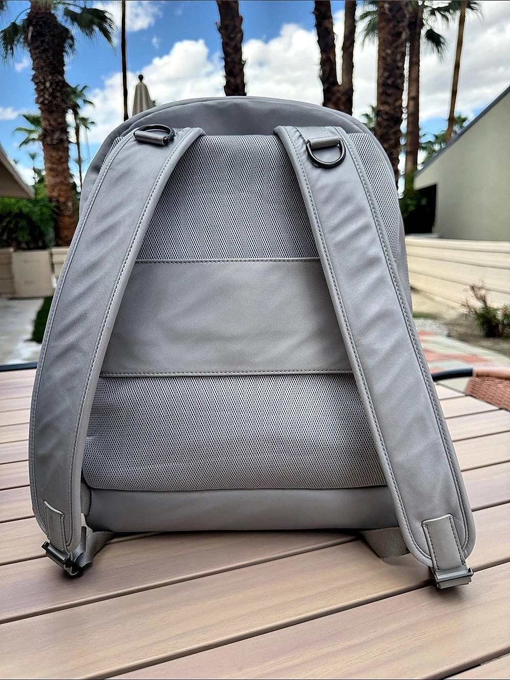 Away Double Diaper Backpack in Gray Like New - Picture 3 of 8